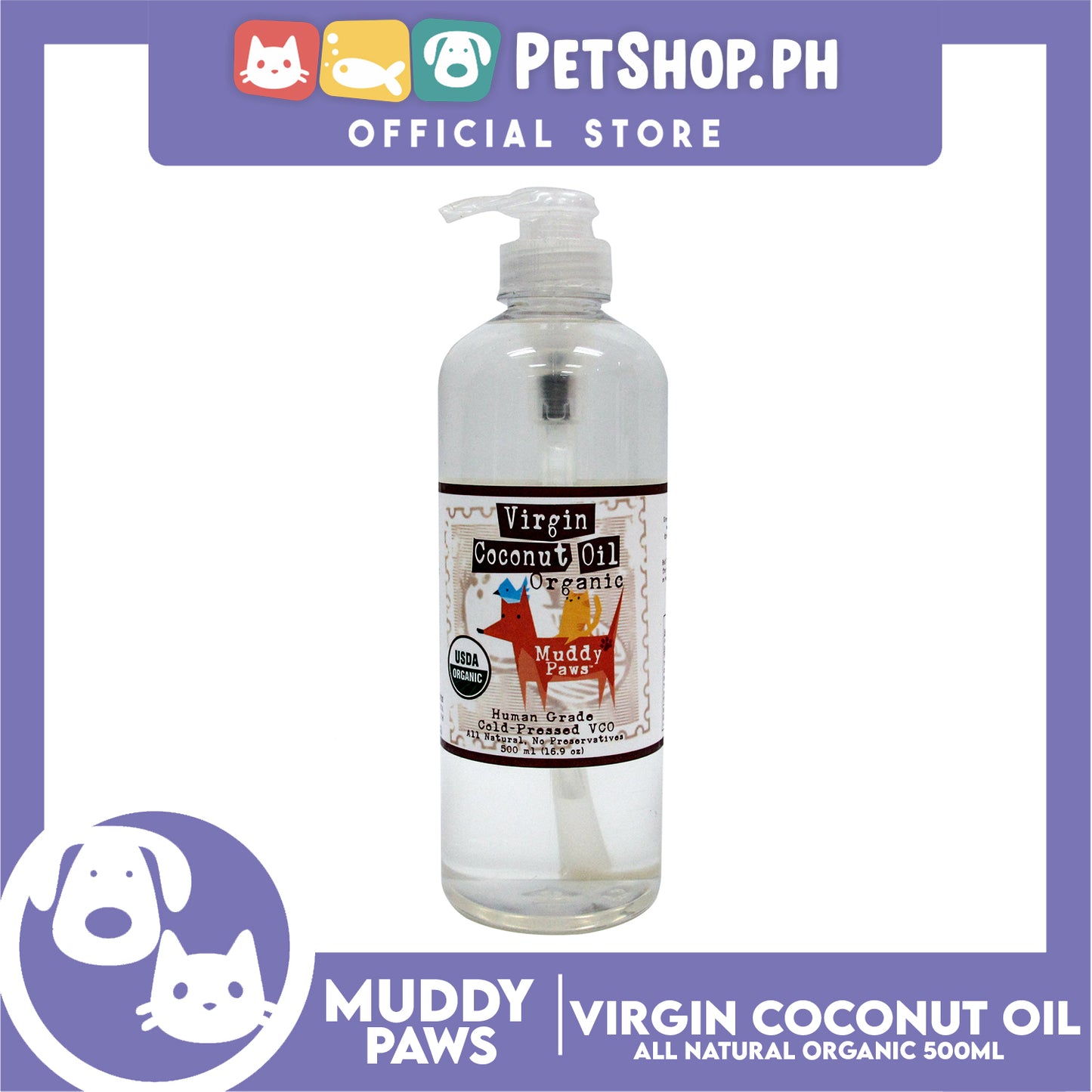 Muddy Paws Virgin Coconut Oil Organic