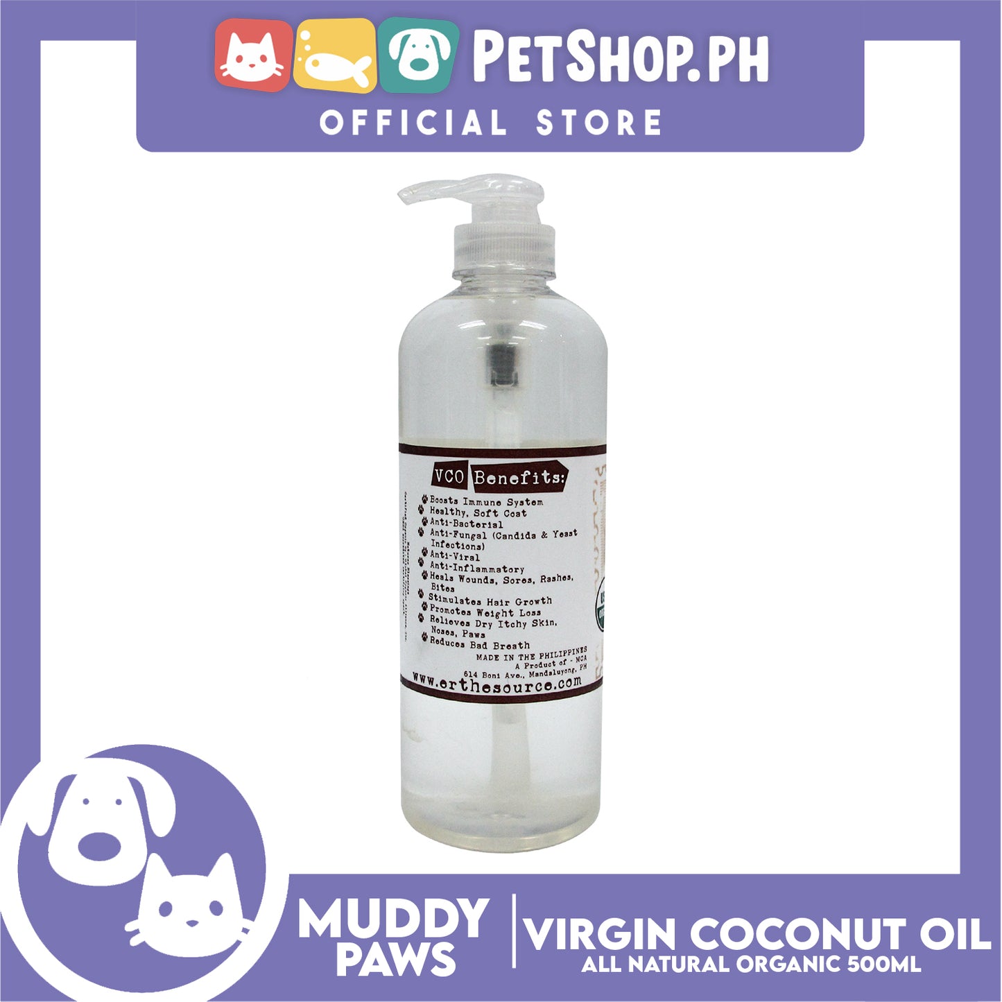 Muddy Paws Virgin Coconut Oil Organic