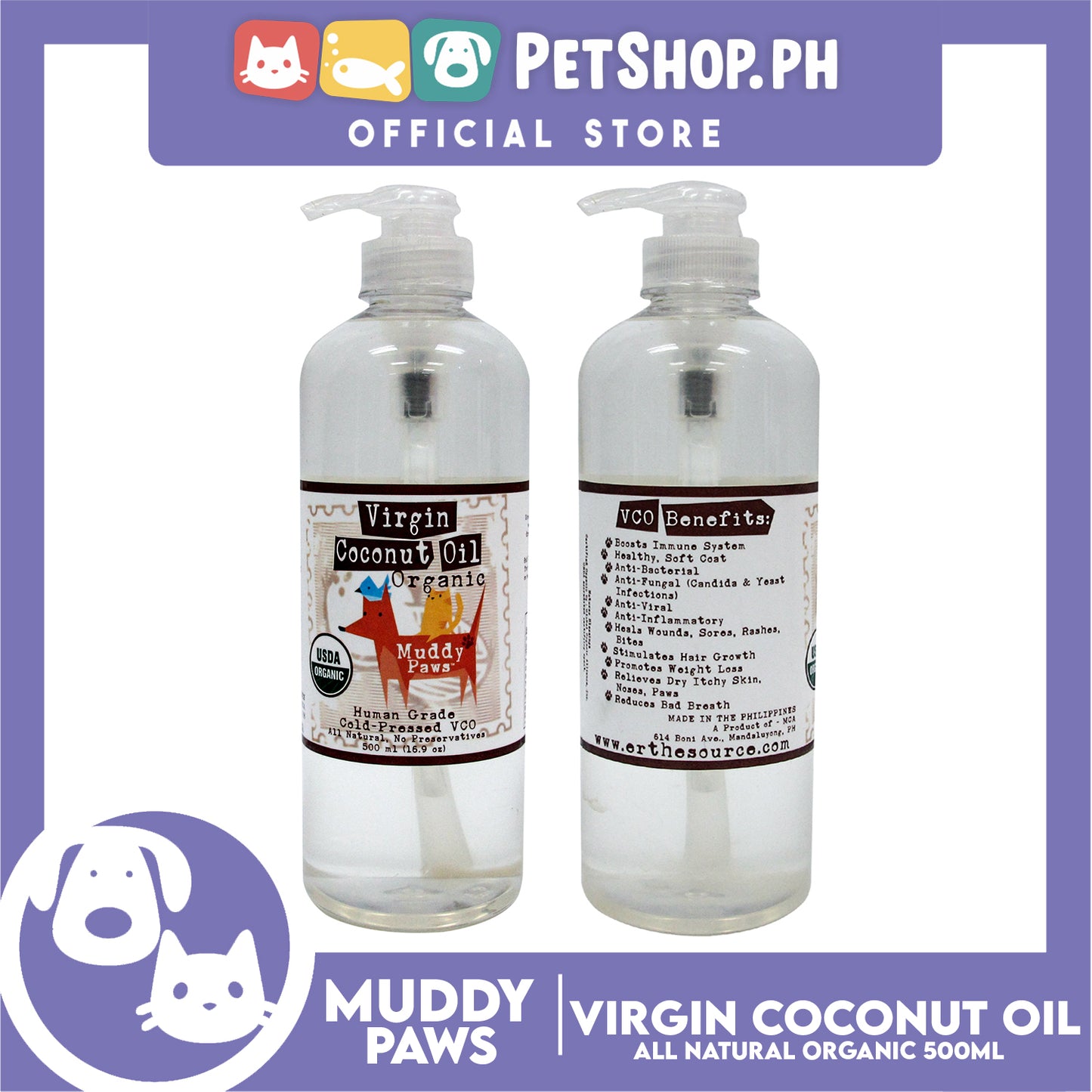 Muddy Paws Virgin Coconut Oil Organic
