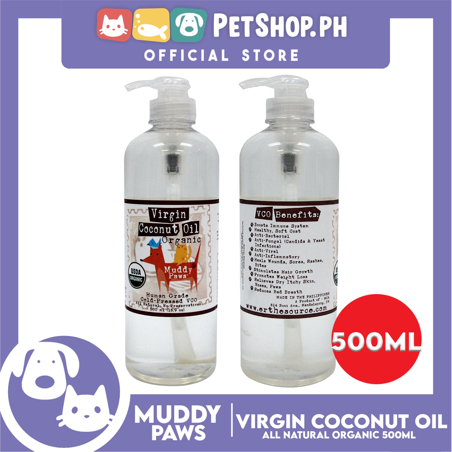 Muddy Paws Virgin Coconut Oil Organic