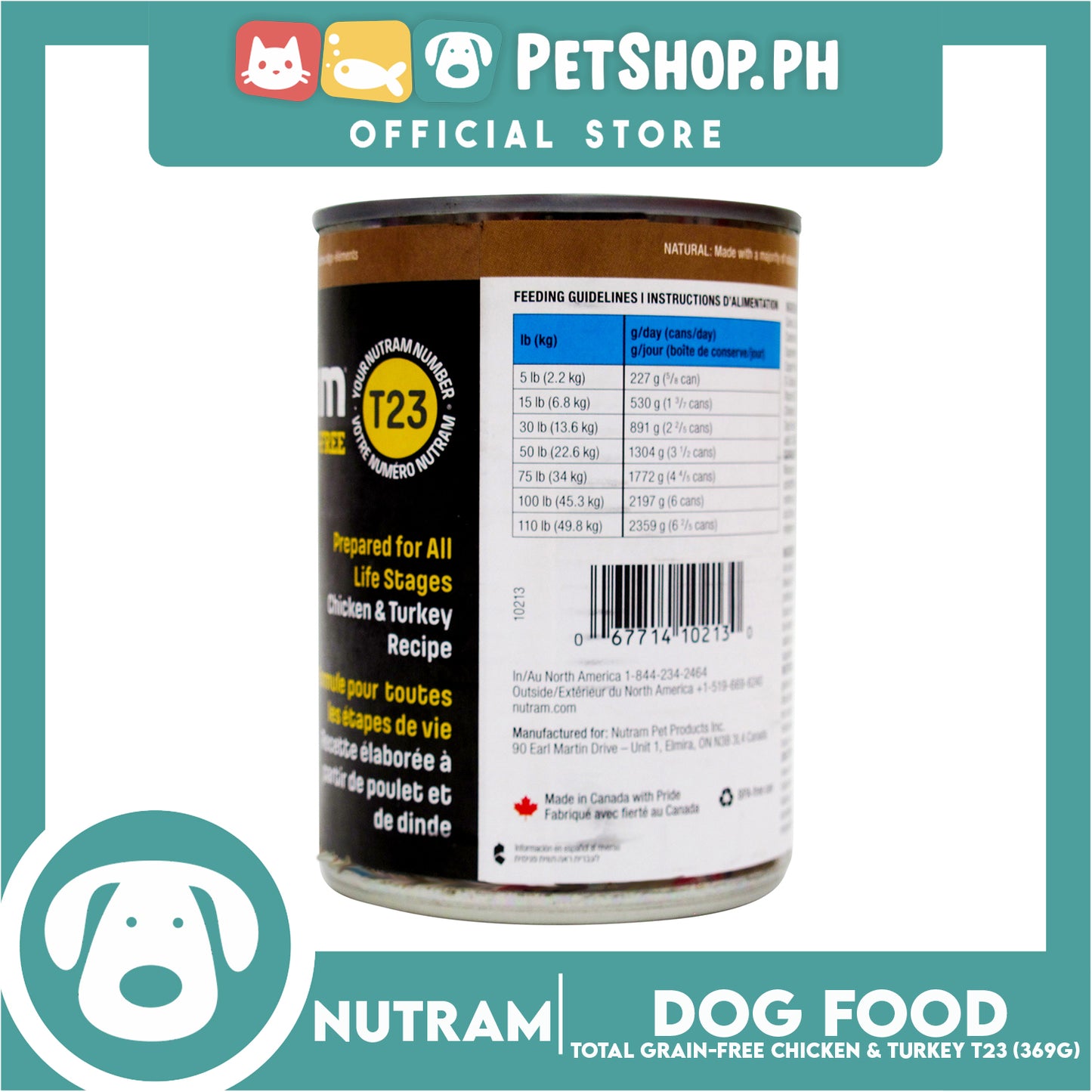 Nutram T23 Total Grain-Free Chicken and Turkey Recipe Dog Food