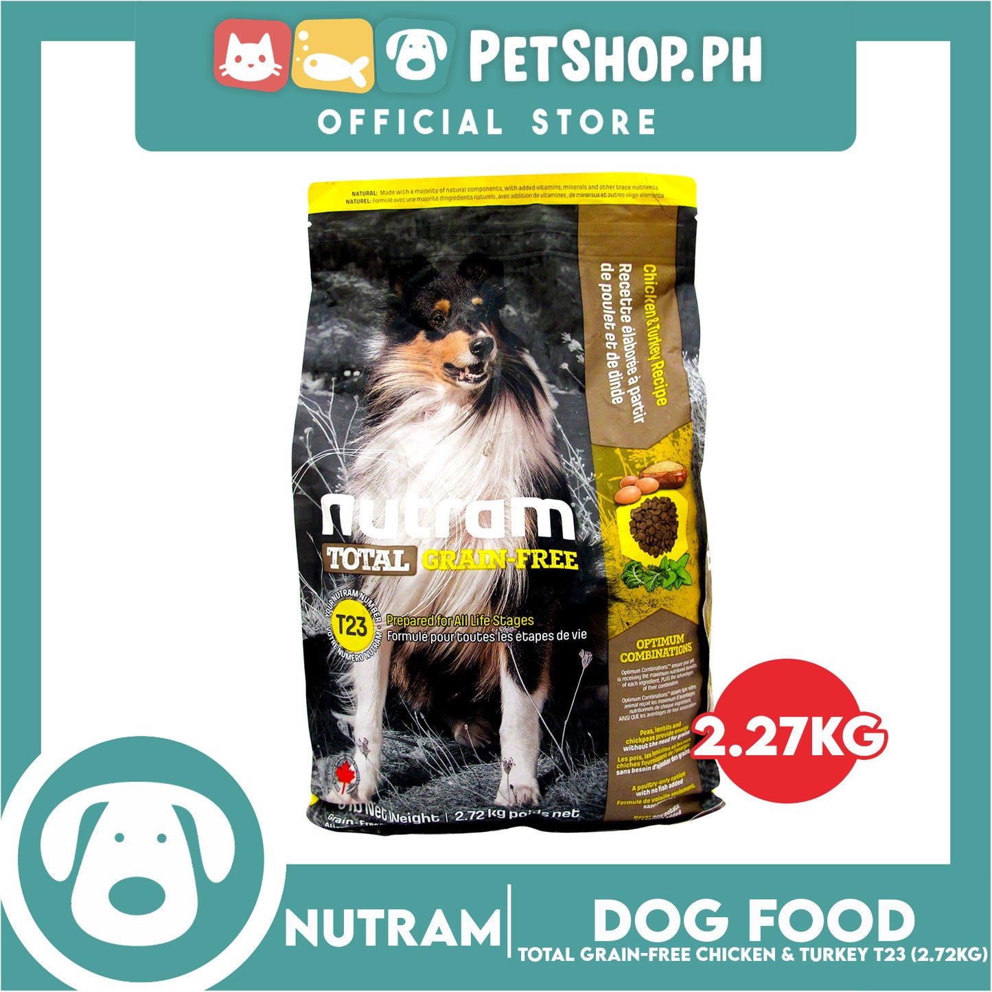 Nutram T23 Total Grain-Free Chicken and Turkey Recipe Dog Food