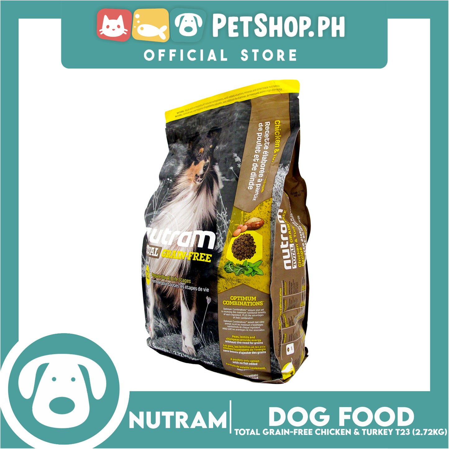 Nutram T23 Total Grain-Free Chicken and Turkey Recipe Dog Food
