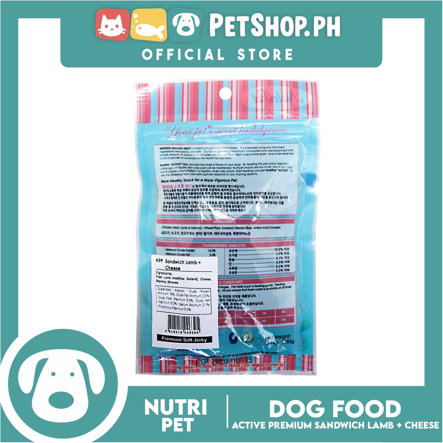 Nutripet Sandwich Lamb and Cheese-(639) 80g