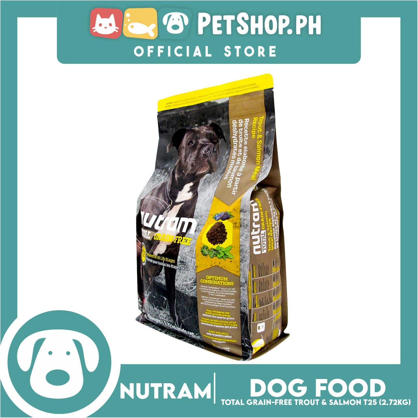 Nutram T25 Total Grain-Free Trout and Salmon Meal Recipe Dog Food