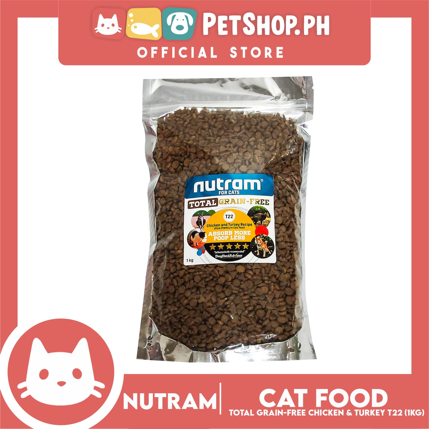 Nutram T22 Total Grain-Free Chicken and Turkey Recipe Cat Food