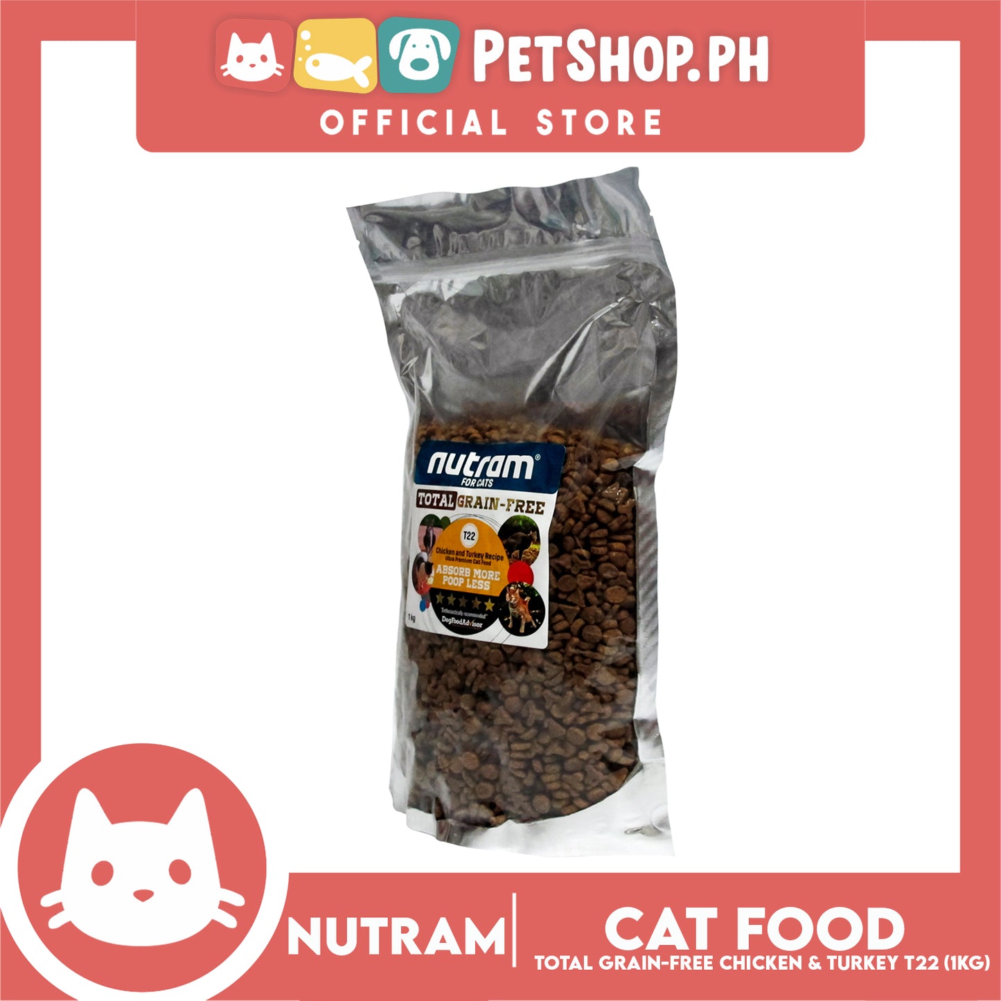Nutram T22 Total Grain-Free Chicken and Turkey Recipe Cat Food