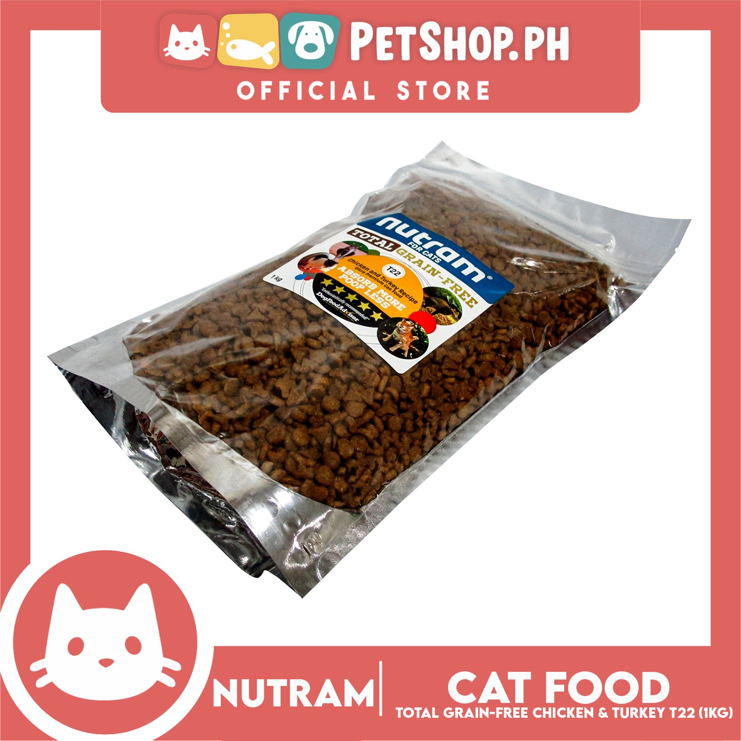 Nutram T22 Total Grain-Free Chicken and Turkey Recipe Cat Food