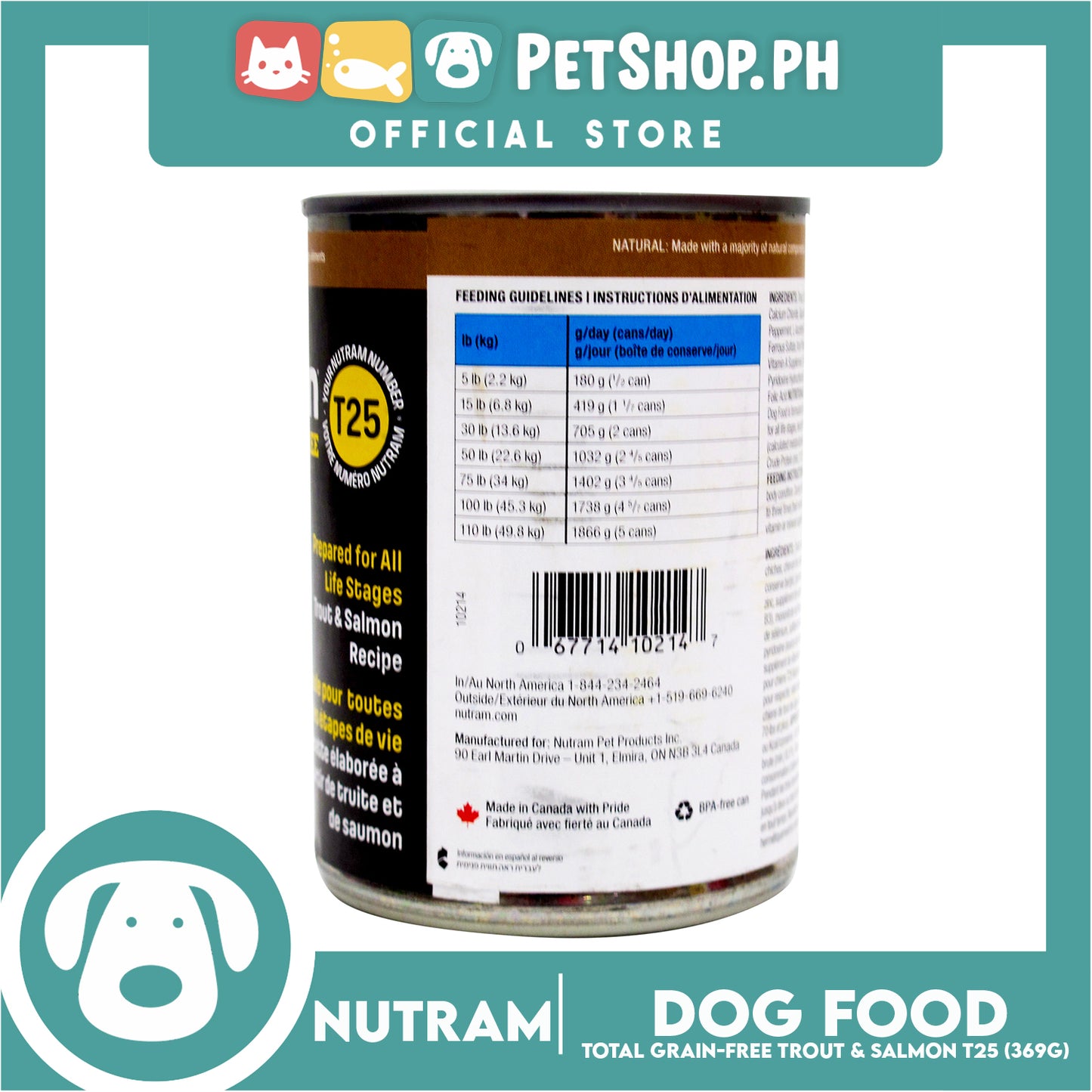 Nutram T25 Total Grain-Free Trout and Salmon Meal Recipe Dog Food