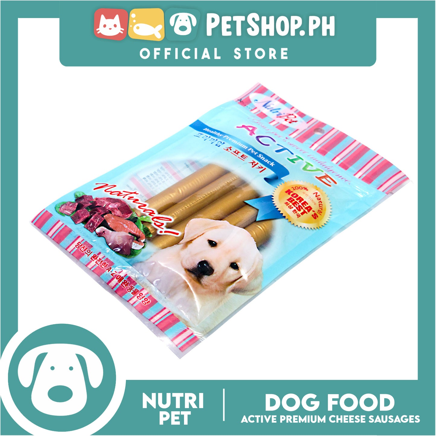 Nutripet Active Premium Cheese Sausage (645) 80g