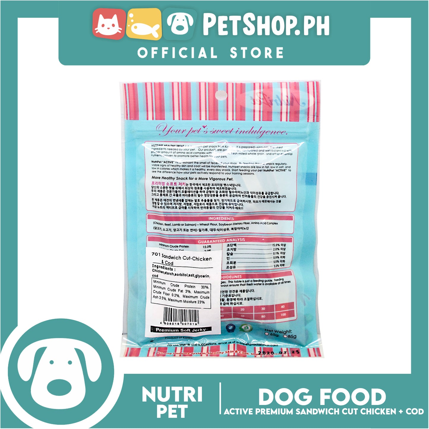 Nutripet Sandwich Cut Chicken and Cod-(701)