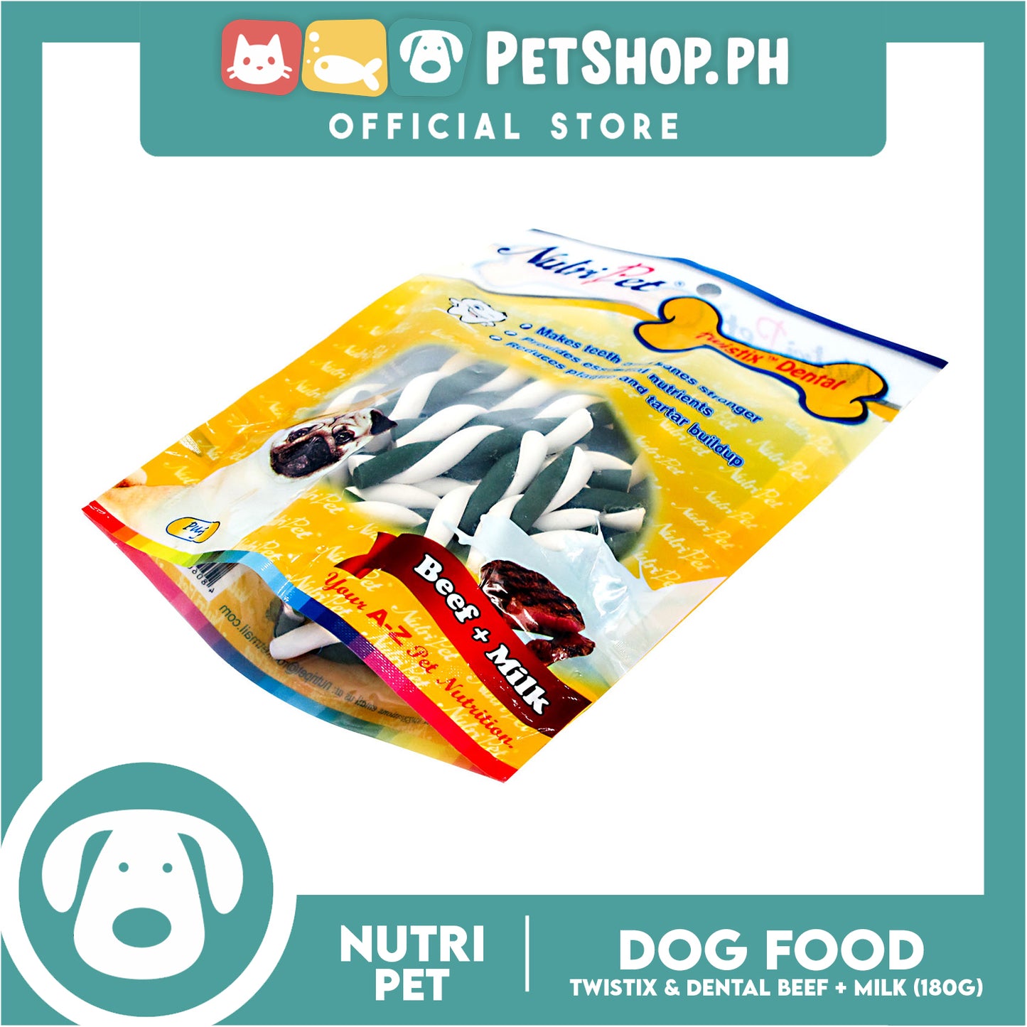 Nutripet Twistix Beef and Milk-(504) 180g
