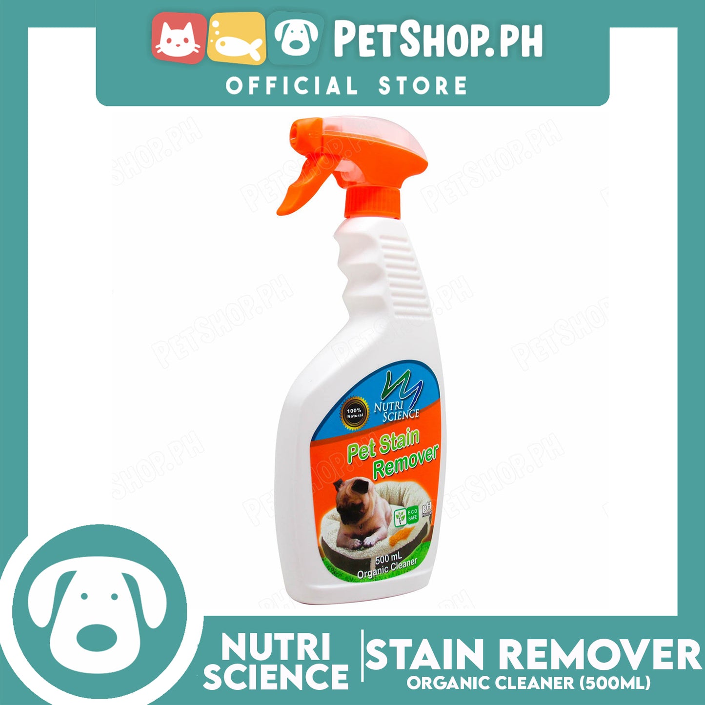 Nutri Science Pet Stain Remover Organic Cleaner 500ml
