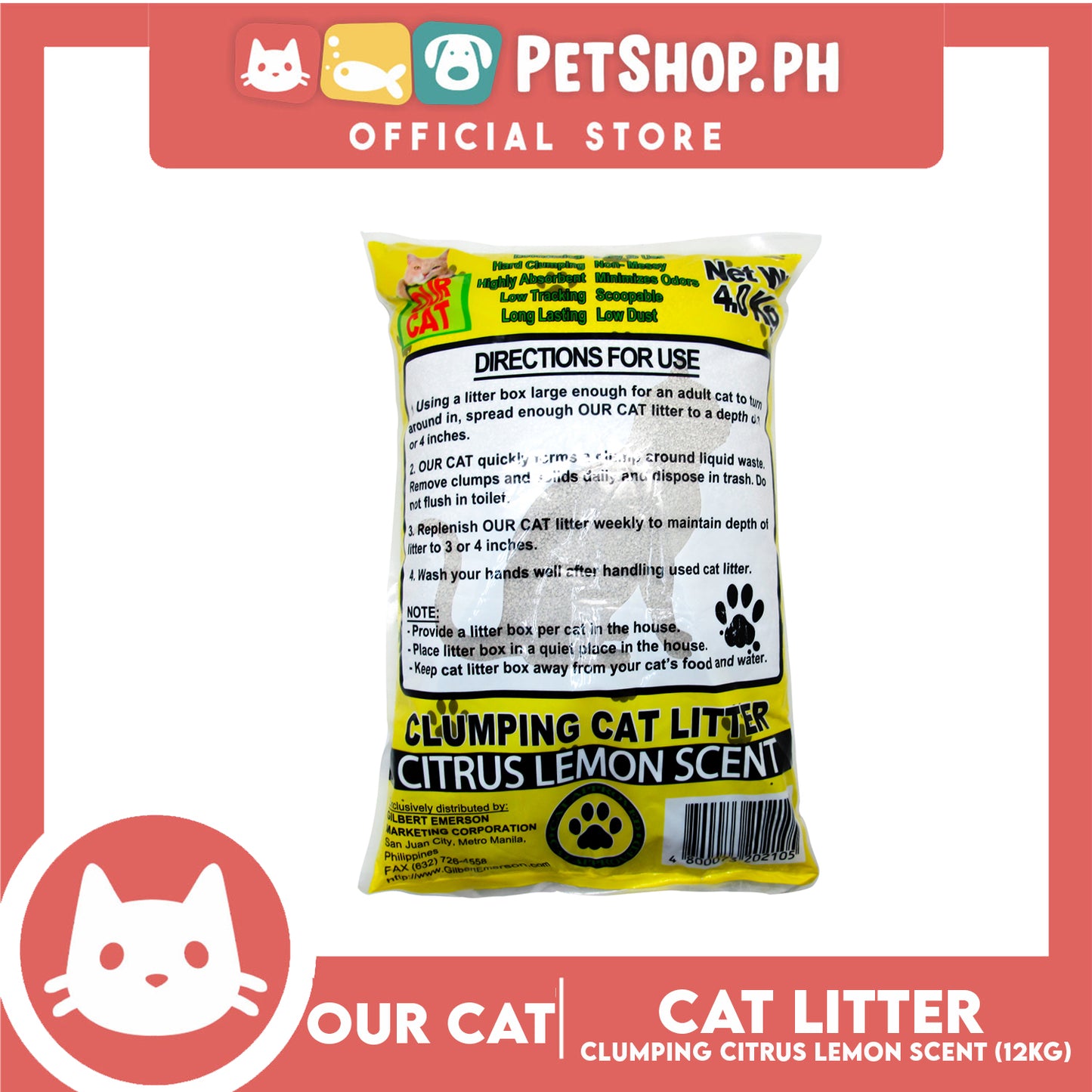 Our Cat Clumping Cat Litter Citrus Lemon Scent