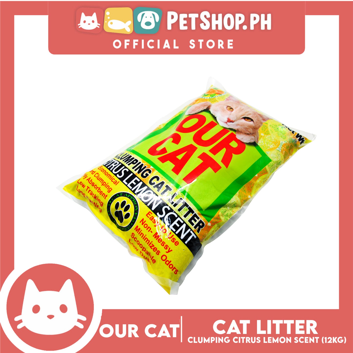 Our Cat Clumping Cat Litter Citrus Lemon Scent