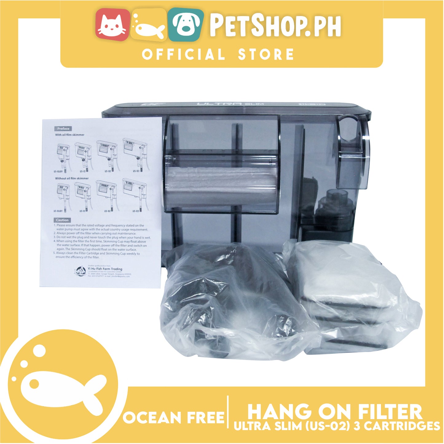 Ocean Free Ultra Slim Hang on Filter US-02