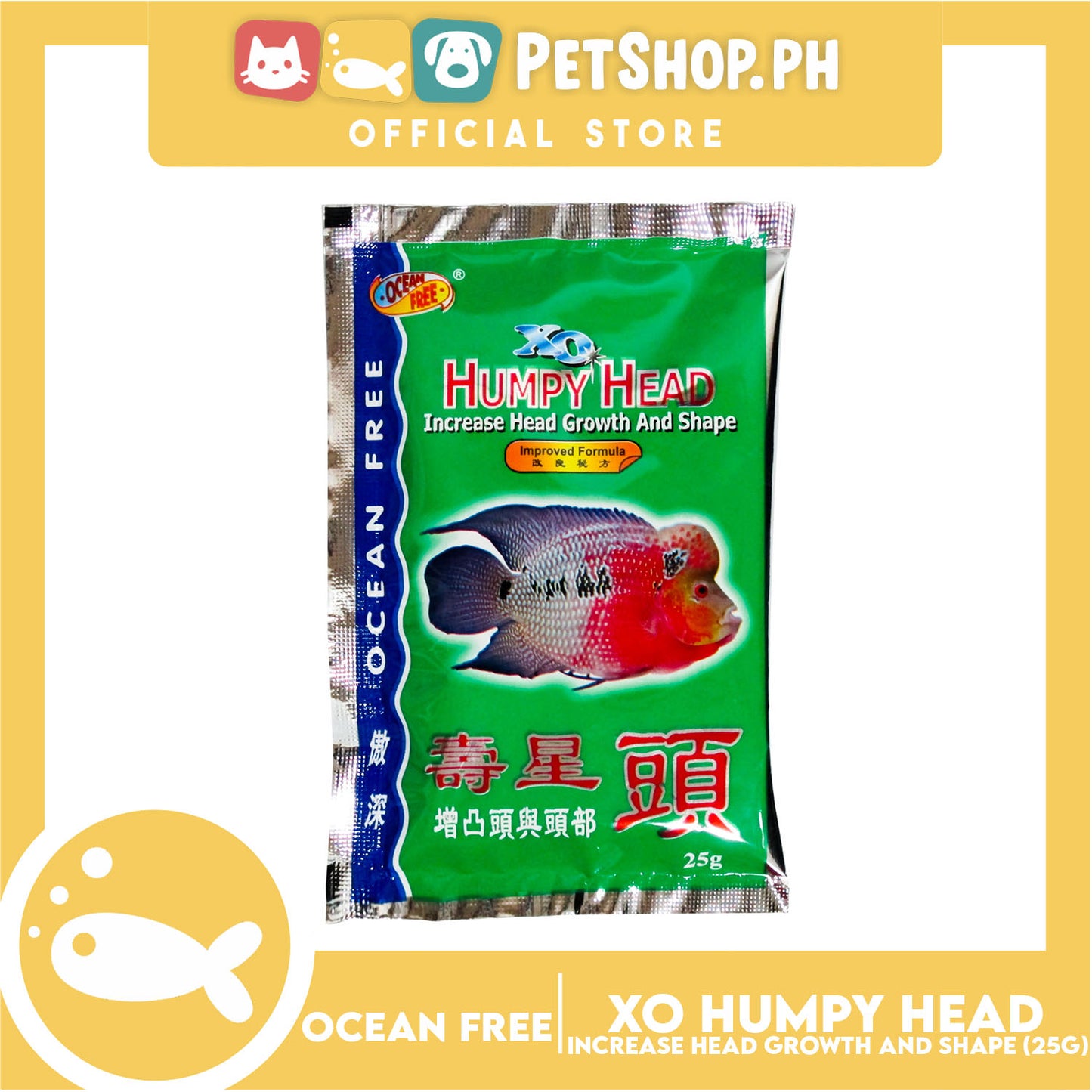 Ocean Free Humpy Head 25g Fish Food Increase Head Growth and Formula