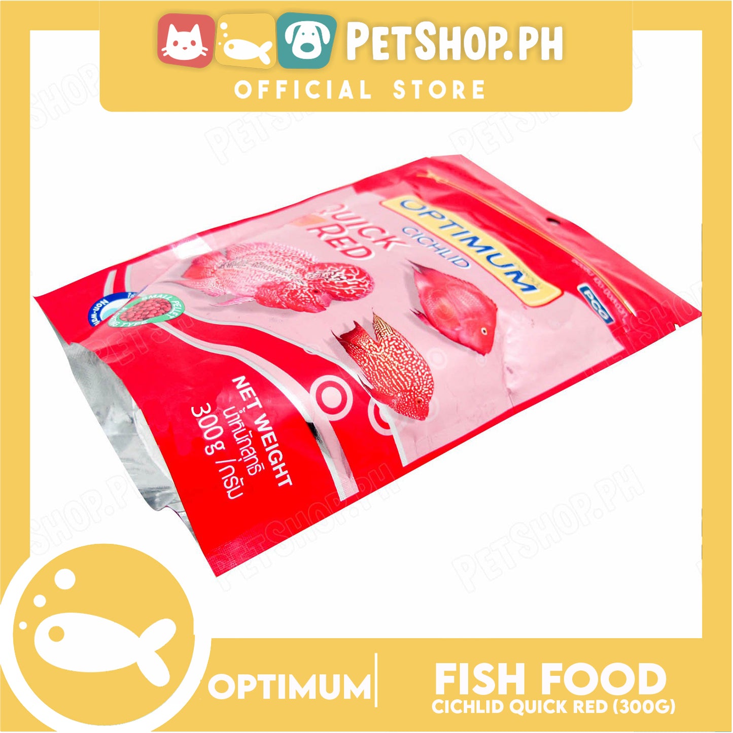Pet Plus Optimum 100g (Cichlid - Medium) Highly Nutritious Food For All Cichlid Fish