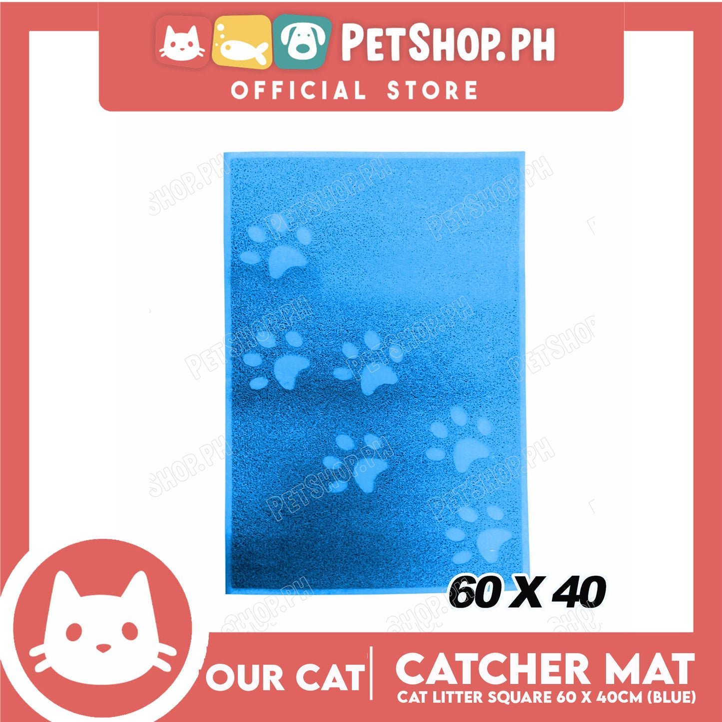 Our Cat Cat Litter Mat Rectangle