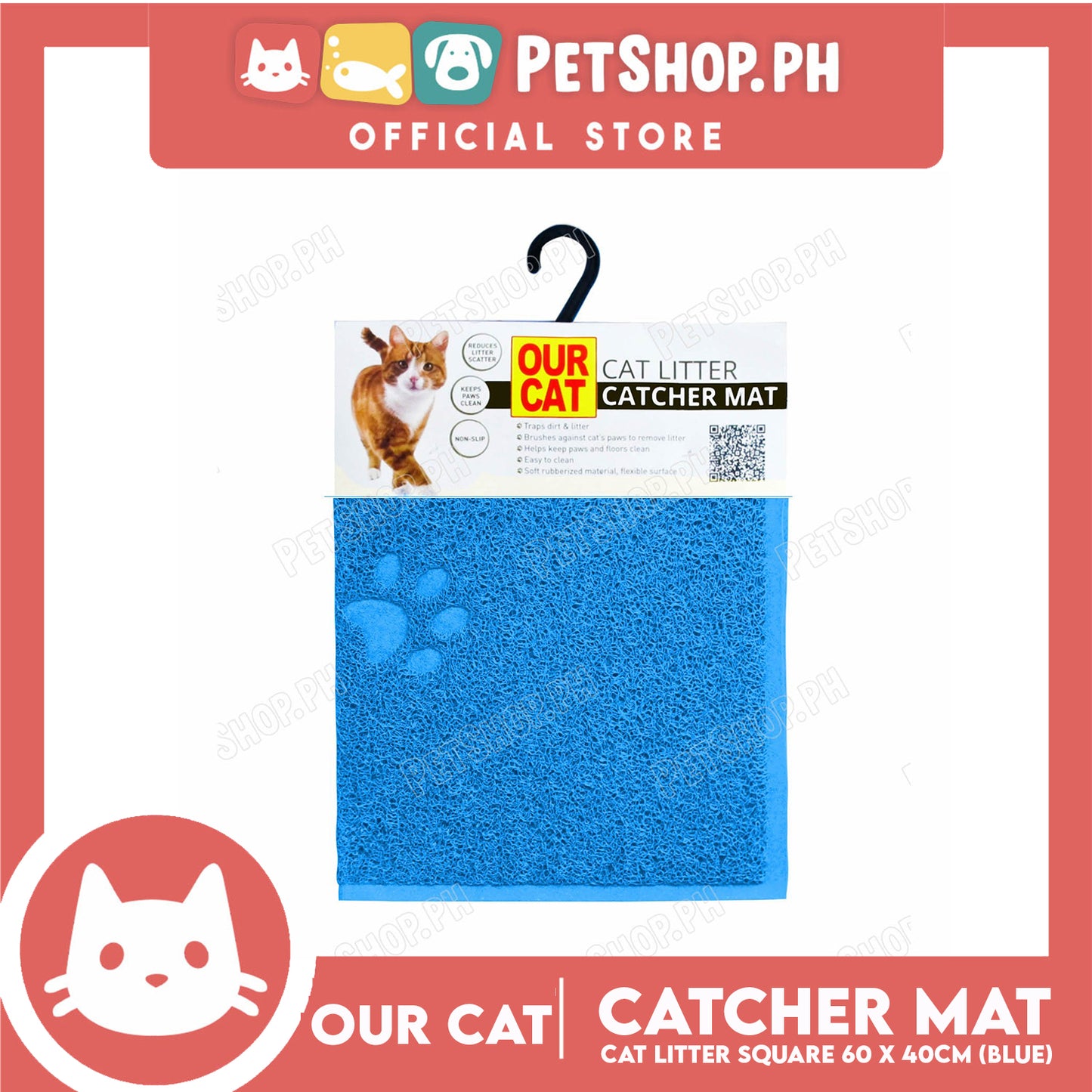 Our Cat Cat Litter Mat Rectangle