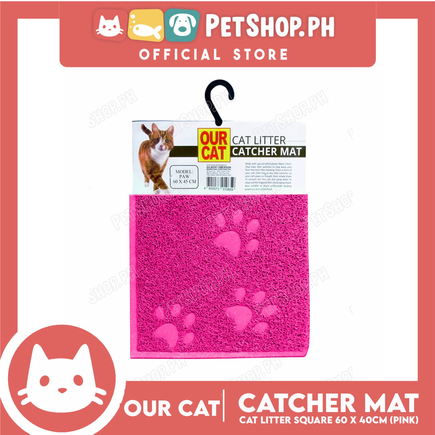 Our Cat Cat Litter Mat Rectangle