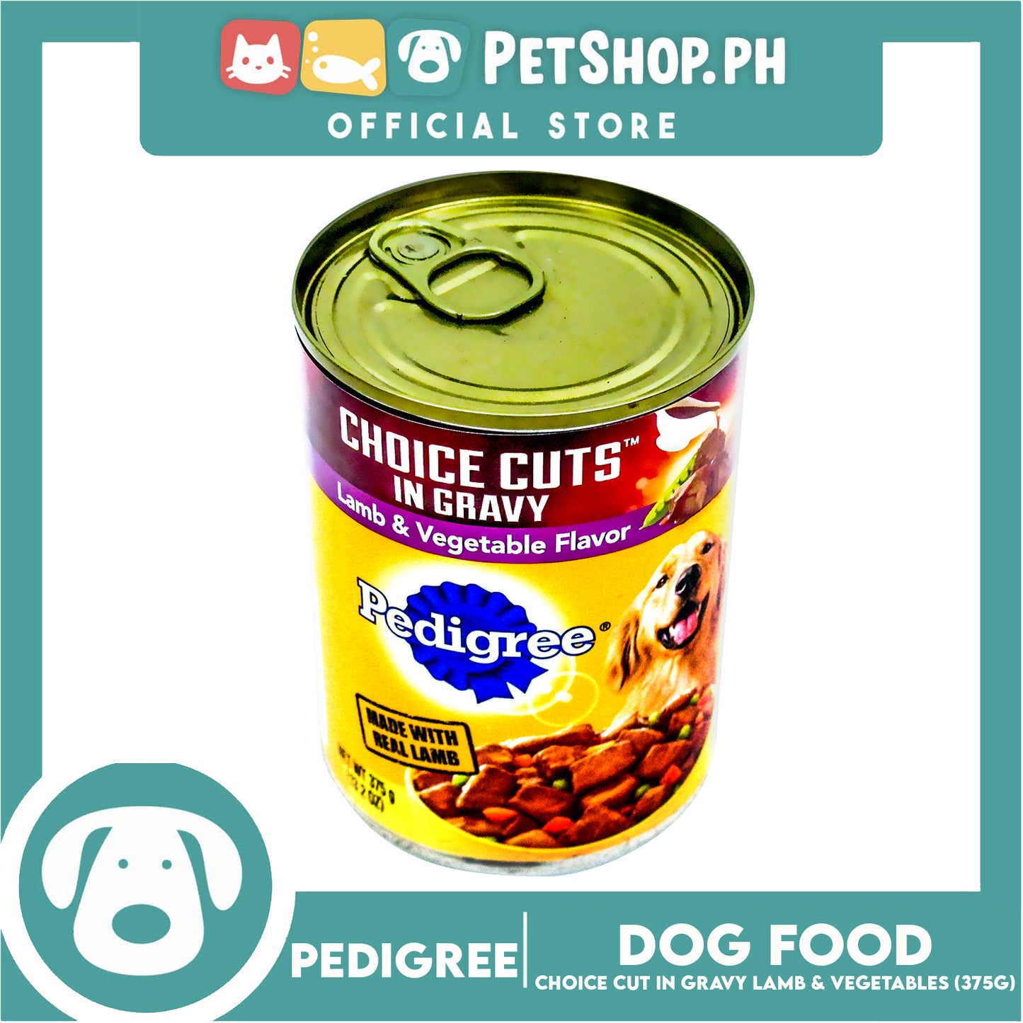 Pedigree Wet Choice Cuts with Lamb & Vegetables 375g