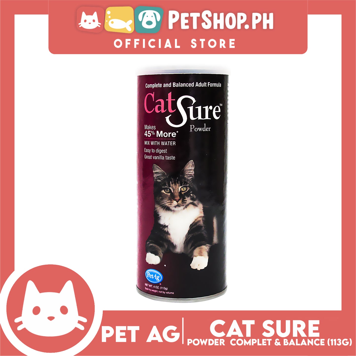 Pet Ag Cat Sure Powder 4oz
