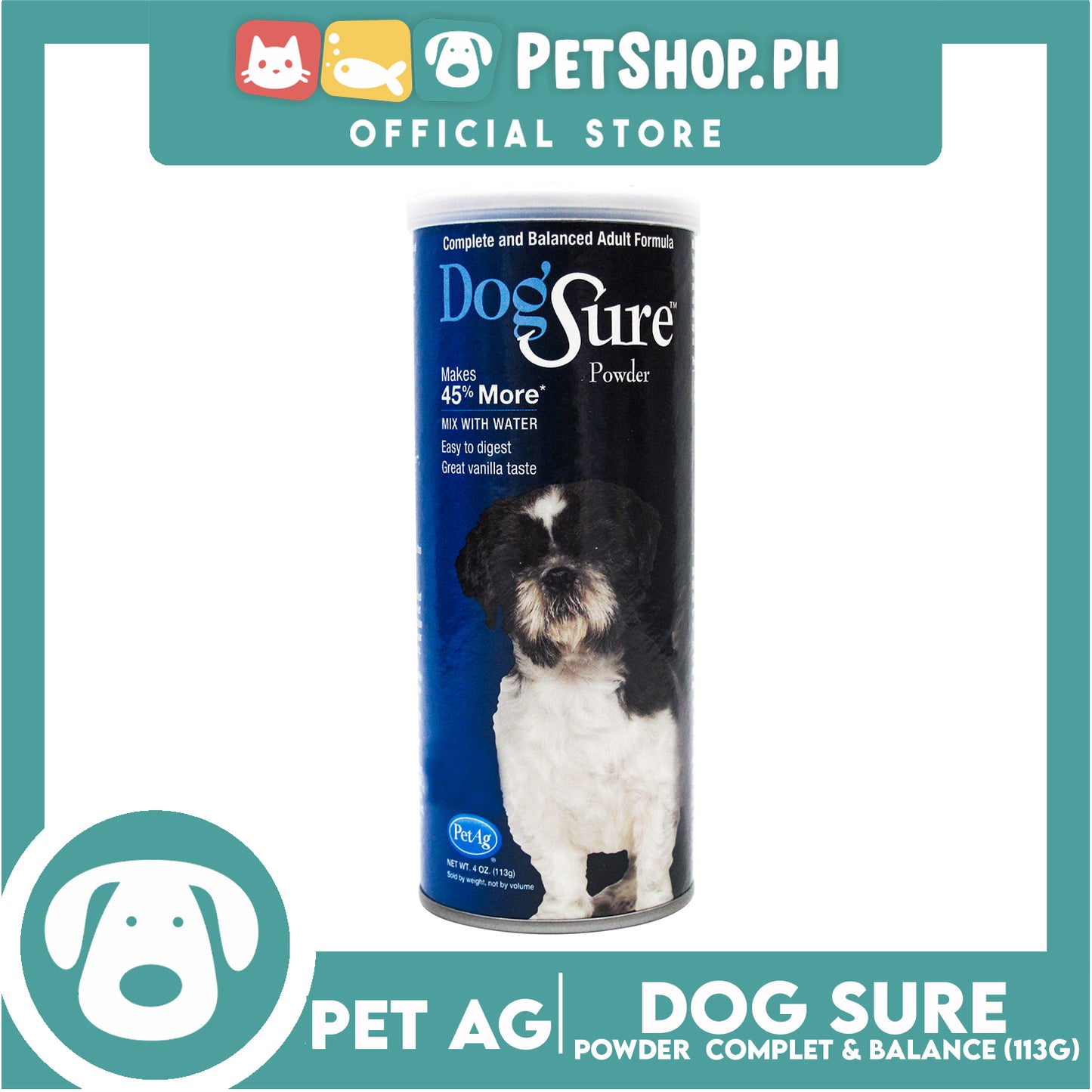 Pet Ag Dog Sure Powder 4oz