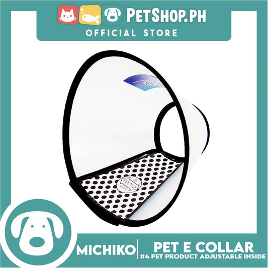 Michiko Pet E. Collar #4 Anti-Lick Anti-Bite Protection Cover Neck Cone For Cats And Dogs