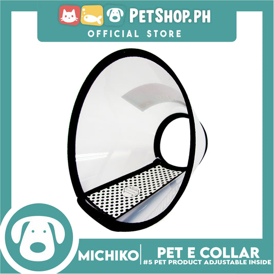 Michiko Pet E. Collar #5 Anti-Lick Anti-Bite Protection Cover Neck Cone For Cats And Dogs