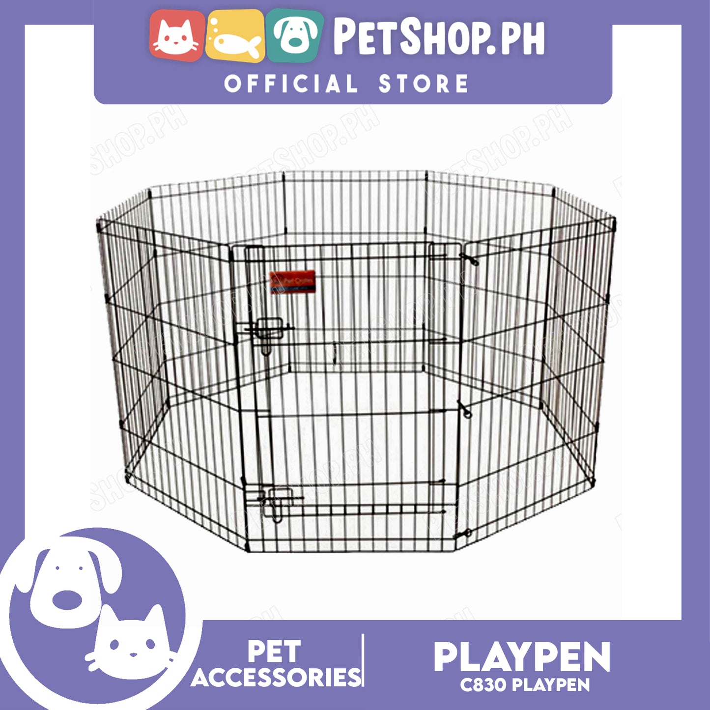 Dog Cage 8 Panel C830 for Dog Playpen