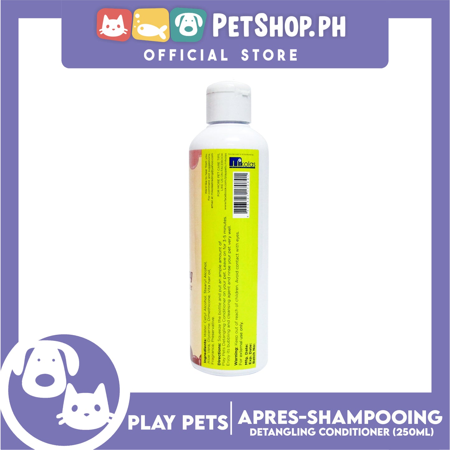Play Pets Detangling Conditioner 250mL