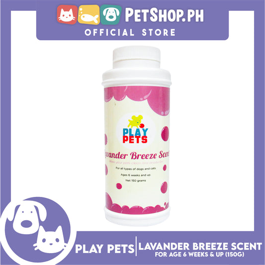 Play Pets Dry Shampoo 150g (Lavender Breeze Scent) For All Types Of Dogs And Cats