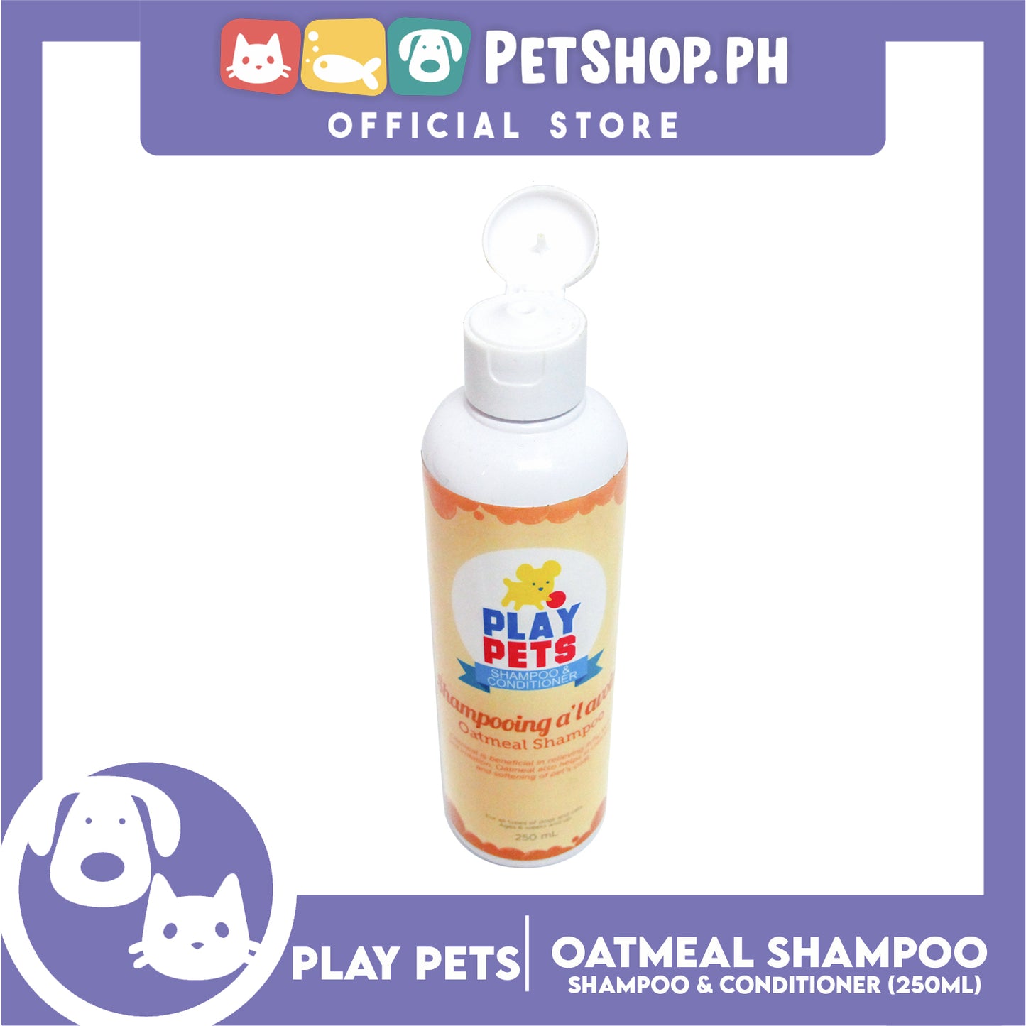 Play Pets Oatmeal Shampoo 250mL