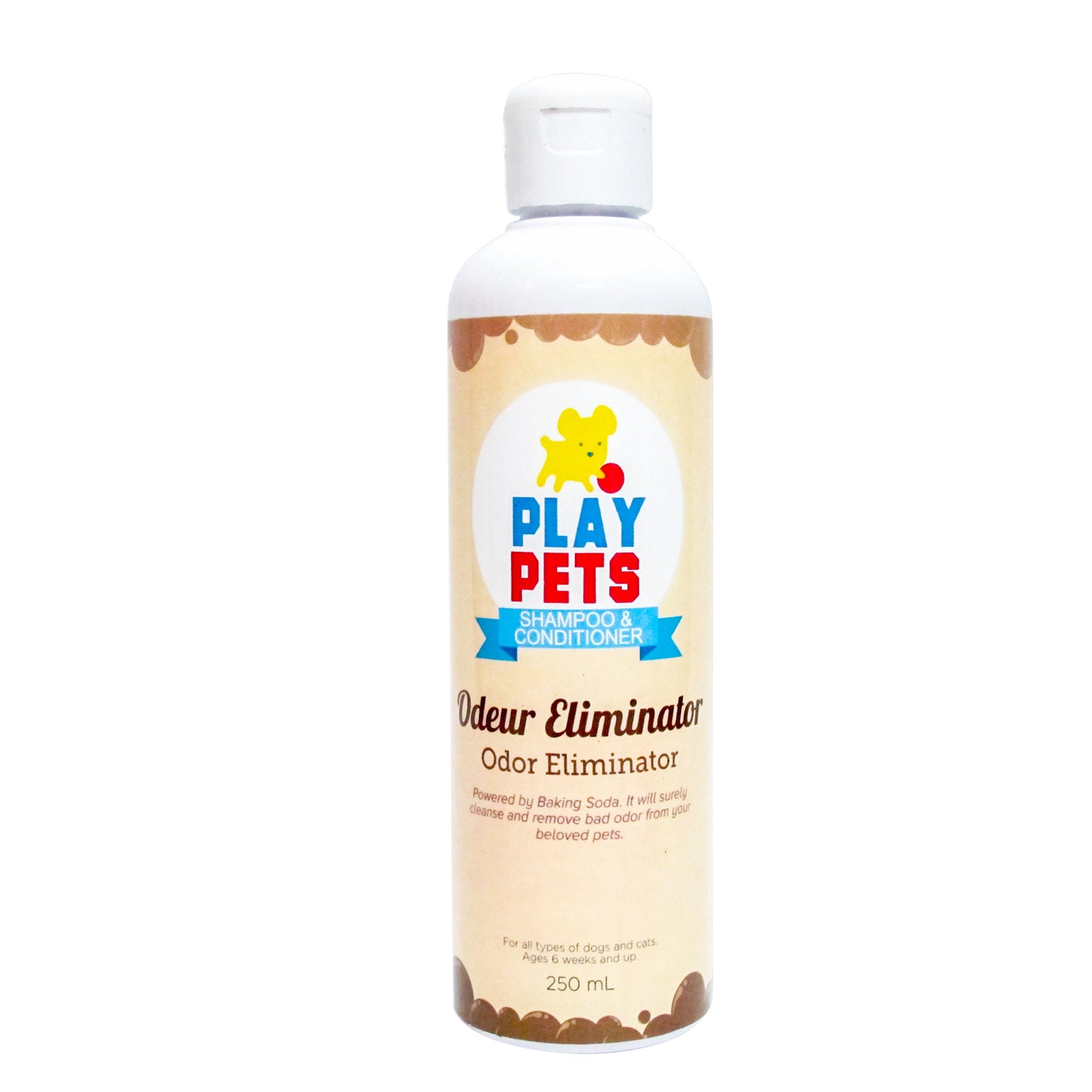 Play Pets Shampoo Odor Eliminator 250mL