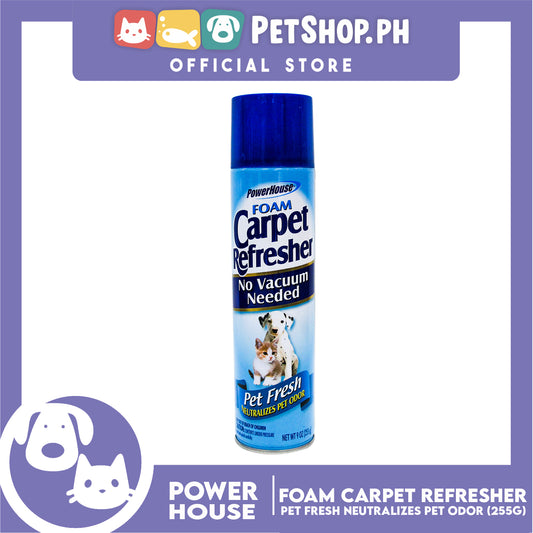 Power House Foam Carpet Refresher 9oz Pet Fresh Neutralizes Pet Odor