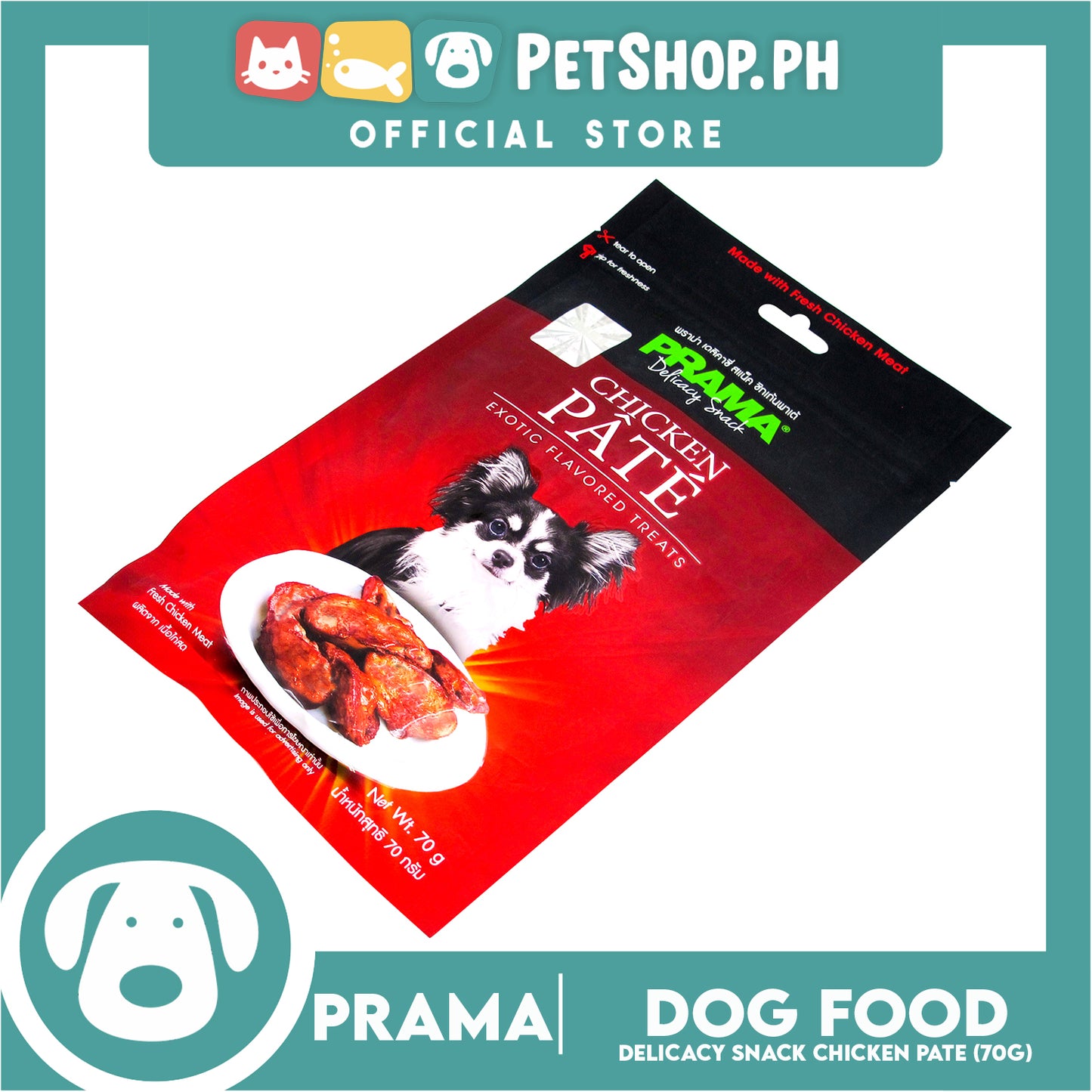 Prama Delicacy Snack Chicken Pate 70g Dog Treats