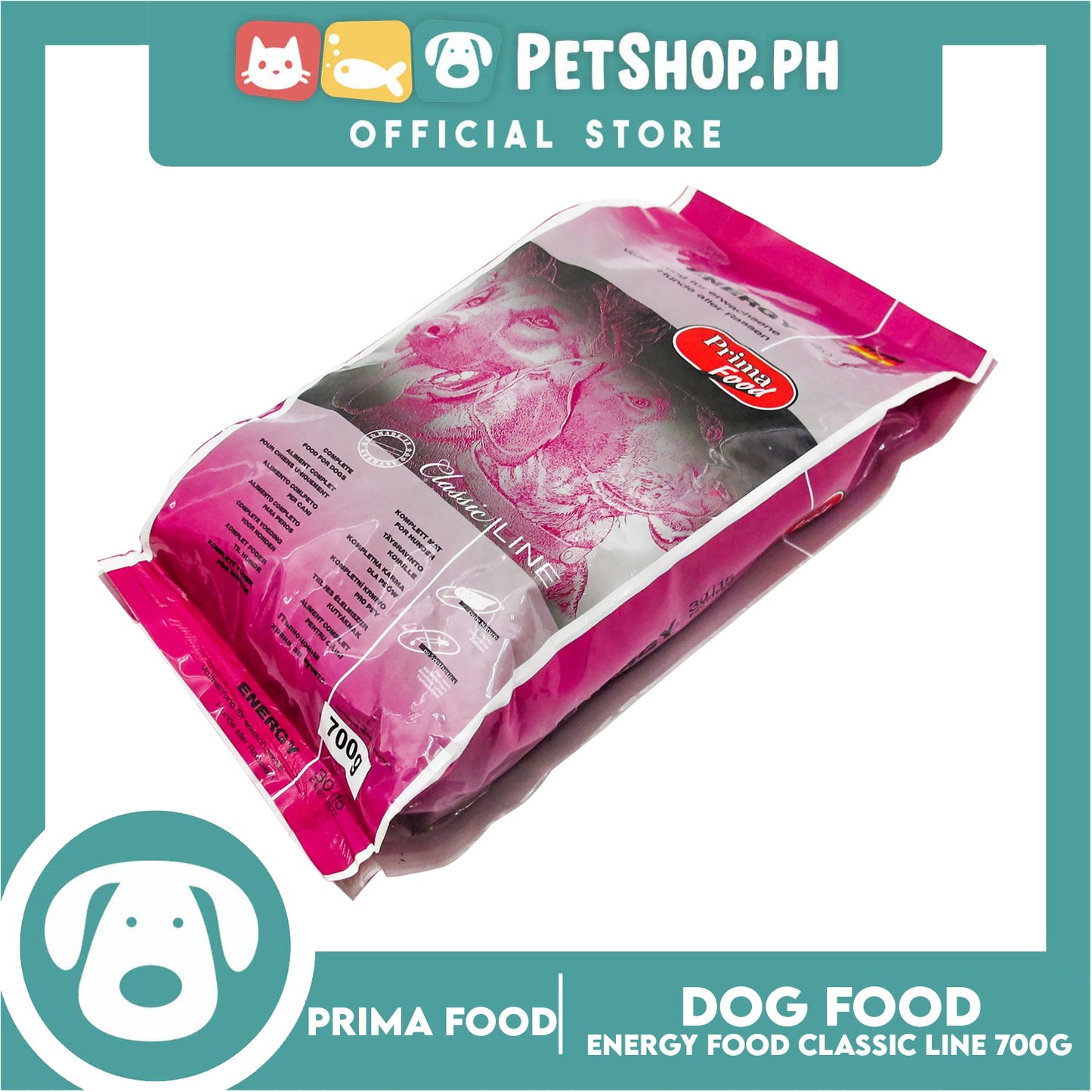 Prima Food Classic Line 700g (Energy) For Adult Dogs Of All Ages, Dog Dry Food