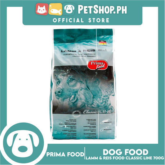 Prima Food Classic Line 700g (Lamb And Rice or Lamm And Reis) For Adult Dogs Of All Ages, Dog Dry Food