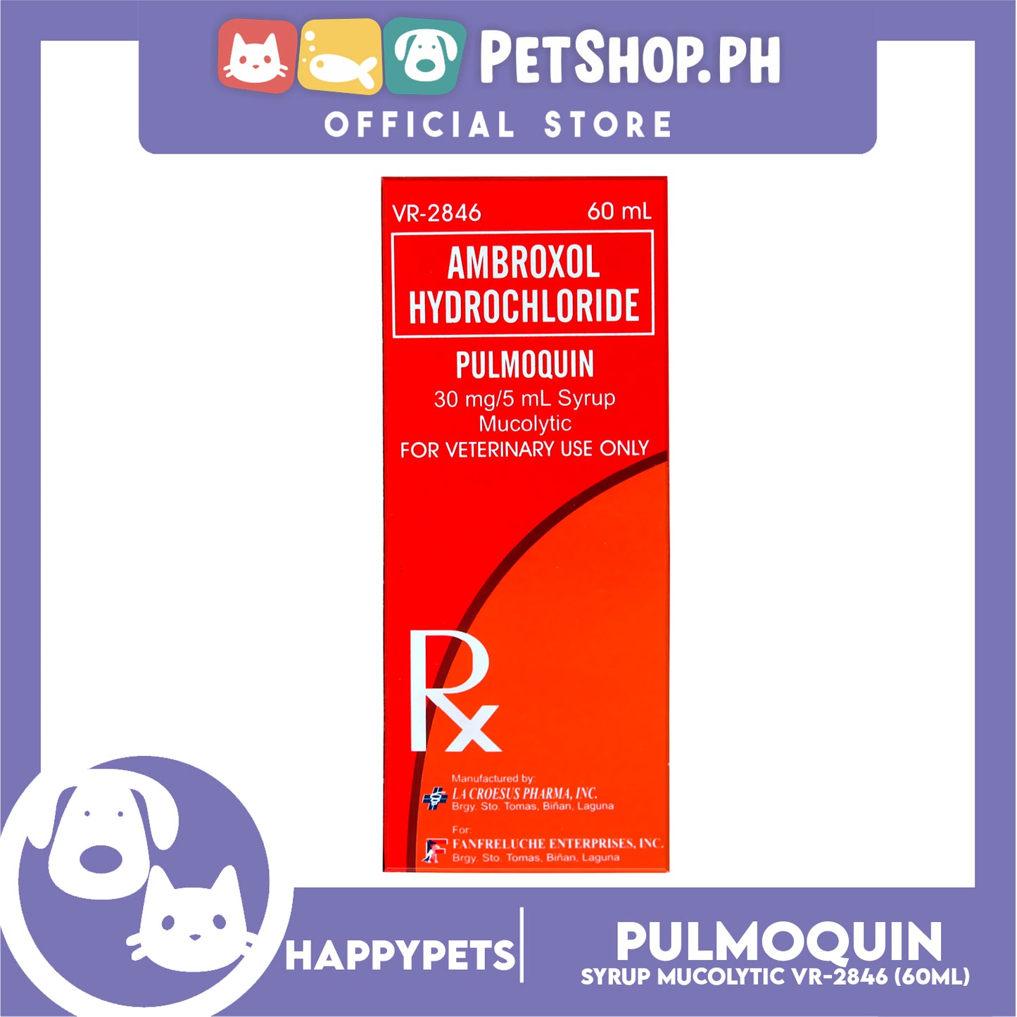 Ambroxol Hydrochloride Mucolytic Syrup 60ml VR-2846