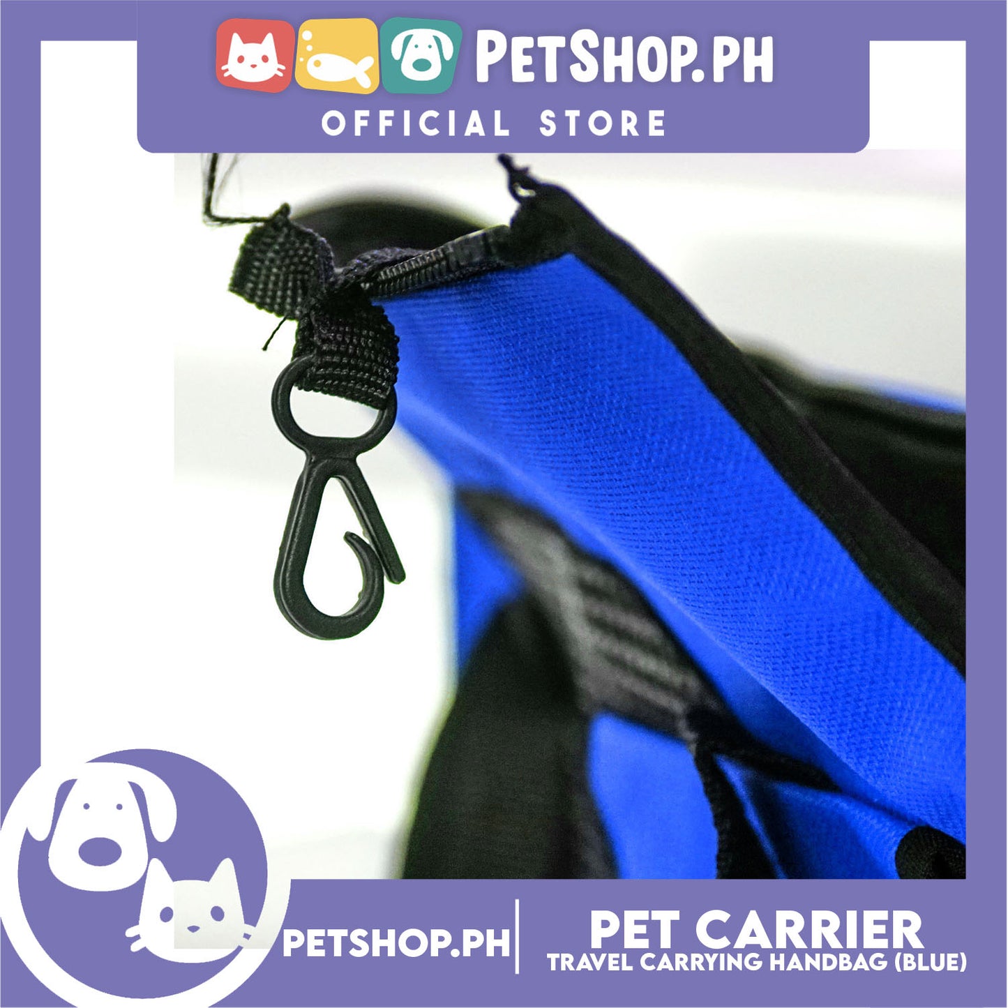 Pet Carrier Summer Travel Carrying Handbag, Shoulder Bag L36 x W18 x H26 Medium (Blue)
