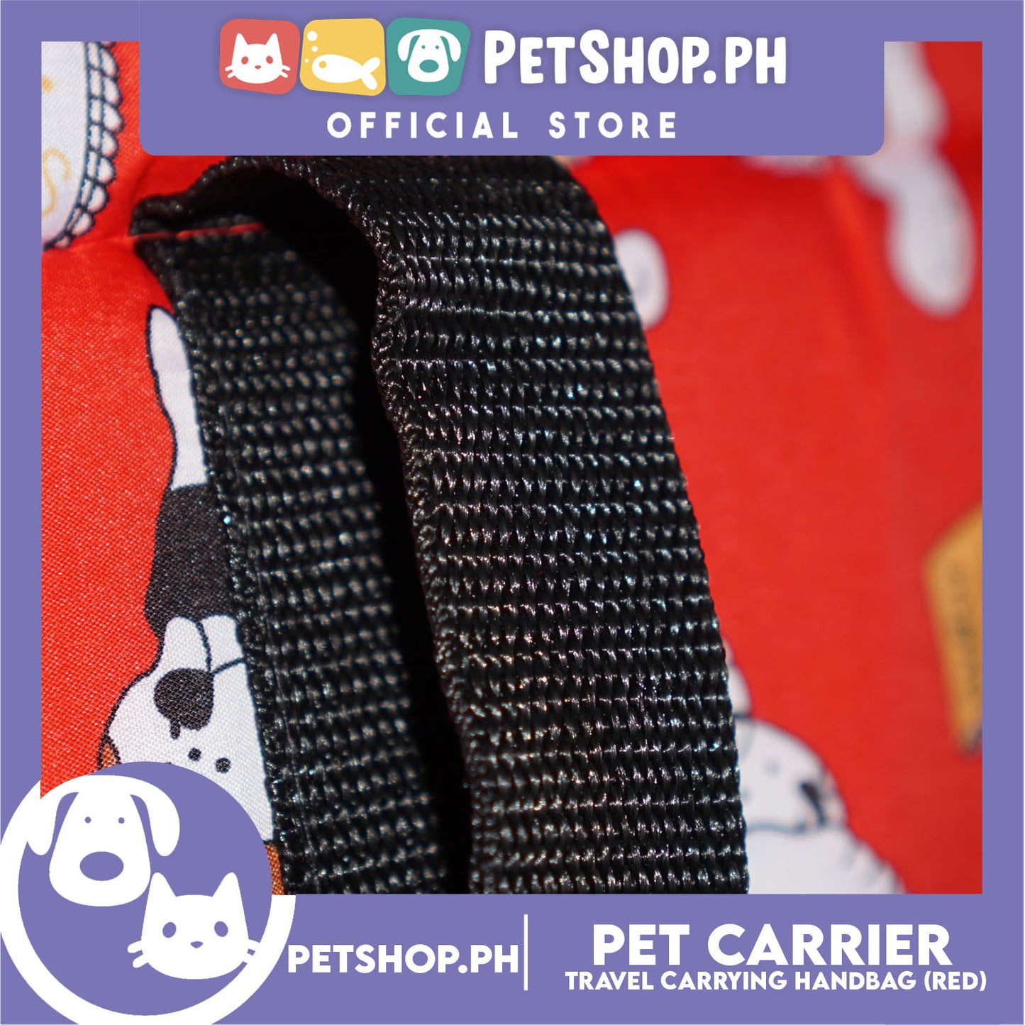 Pet Travel Handbag Carrier Dog Design Medium for Little Medium Dogs Puppy Cats (Red)