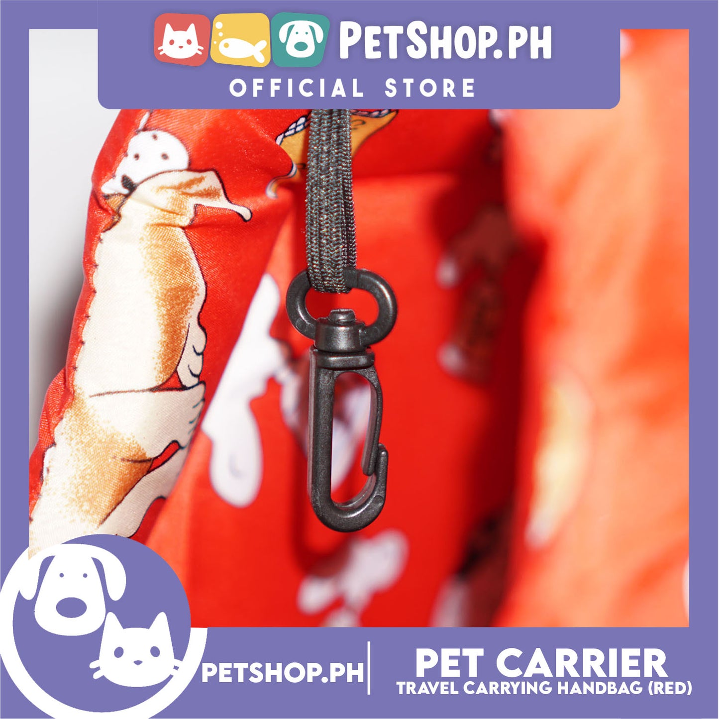 Pet Travel Handbag Carrier Dog Design Small for Small Little Dogs Puppy Cats (Red)