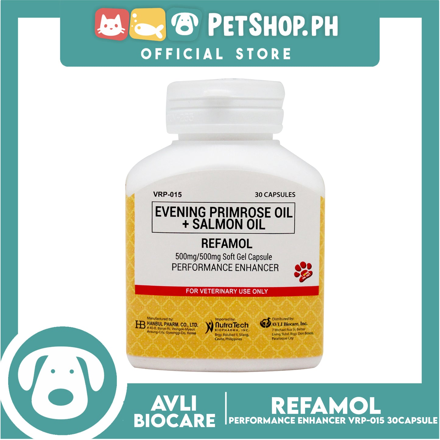 30pcs Refamol Capsules Evening Primrose Oil with Salmon Oil 500mg Performance Enhancer