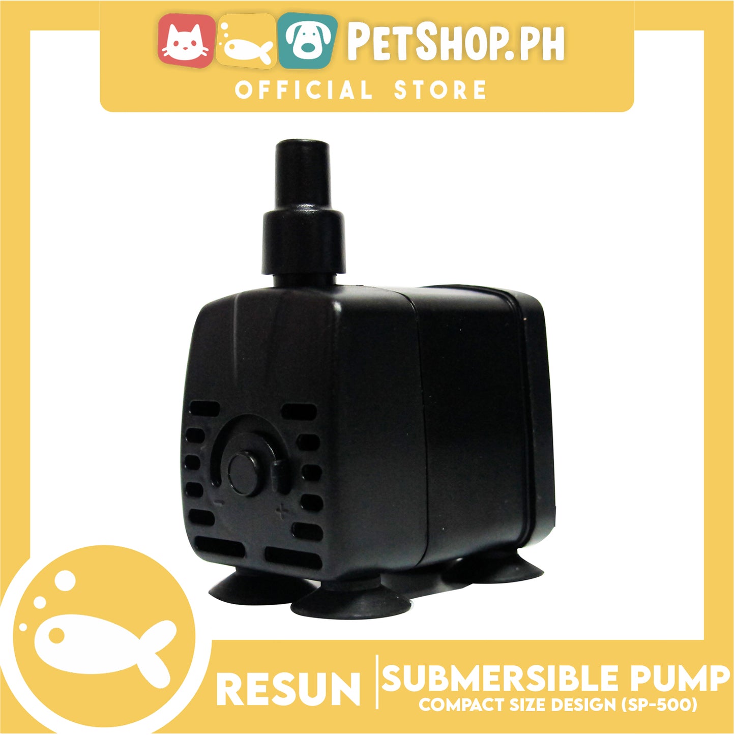 Resun Submersible Water Pump SP-500 for Fish Tank, Pond, Aquarium, Statuary, Hydroponics