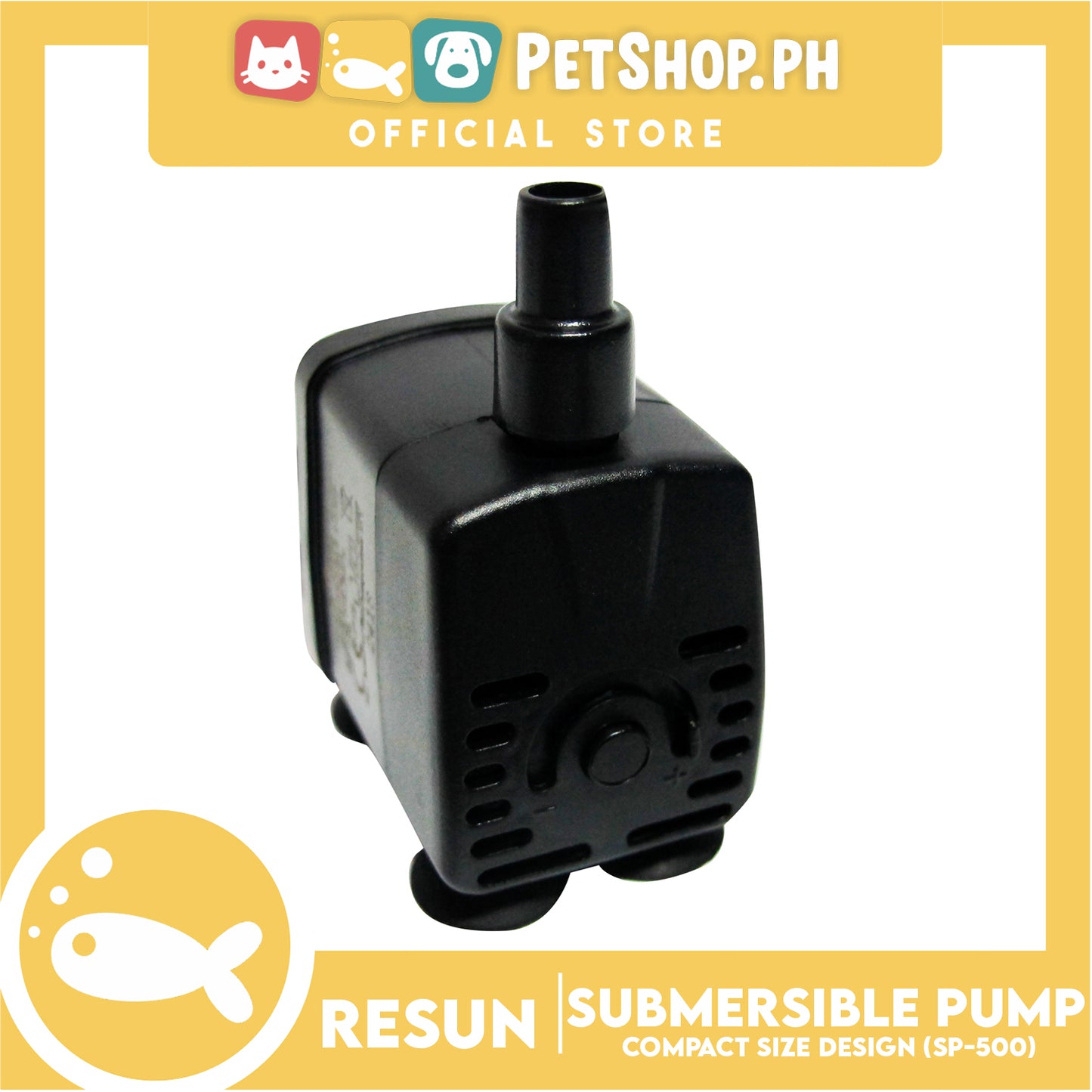 Resun Submersible Water Pump SP-500 for Fish Tank, Pond, Aquarium, Statuary, Hydroponics