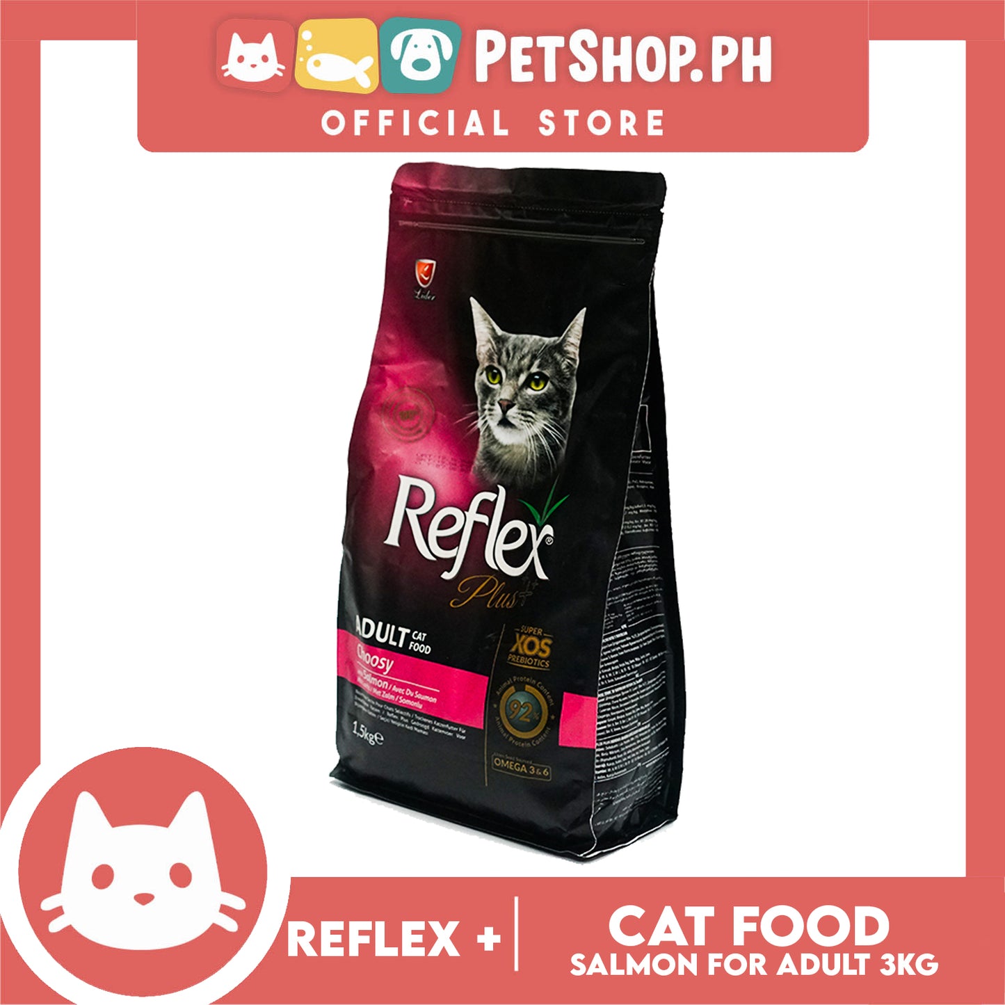 Reflex Adult Cat Food Choosy with Salmon 1.5kg