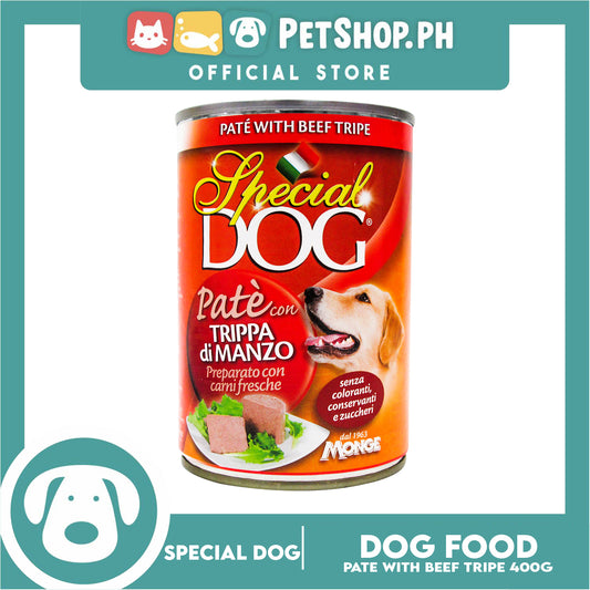 Monge Special Dog Pate 400g (Pate With Beef Tripe) Dog Wet Food, Dog Canned Food