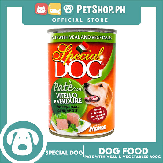 Monge Special Dog Pate 400g (Pate Veal And Vegetables) Dog Wet Food, Dog Canned Food