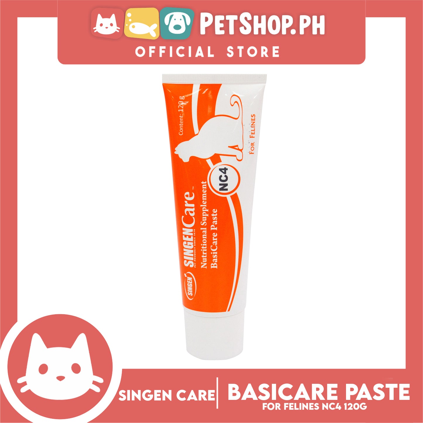 Singen Nutritional Supplement NC4 Basicare Paste For Cats 120g
